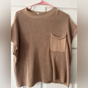 Tan Sweater with Pocket